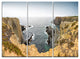 "Rocky Bay Portugal Panorama" Oversized Beach Metal Wall Art, 3 Panels, 36"x28"