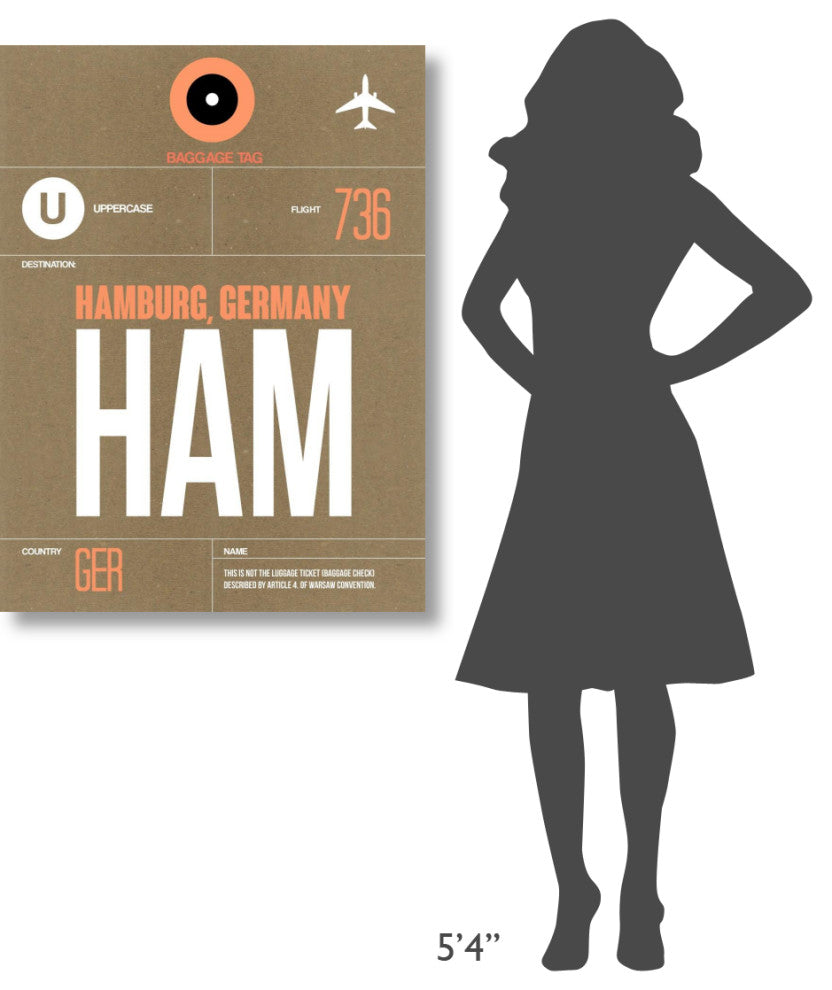 "HAM Hamburg Luggage Tag 2" Fine Art Print