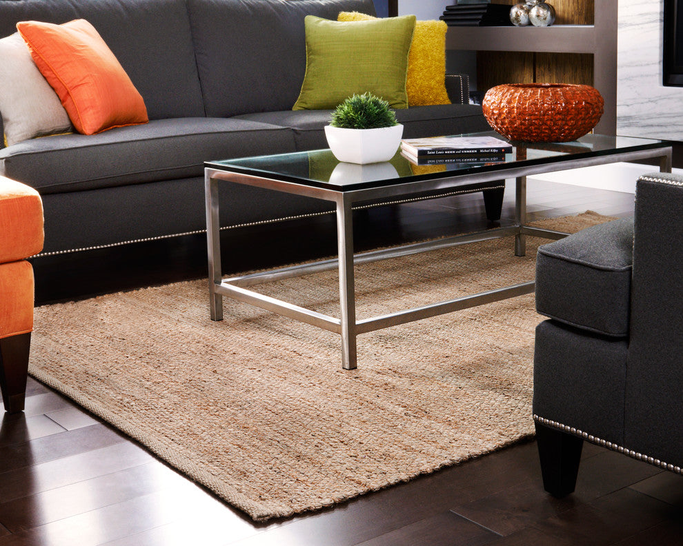 Portland Jute Area Rug, Tan, 5'x8'