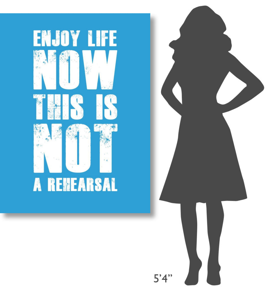 "Enjoy Life Now Poster  Blue" Fine Art Print