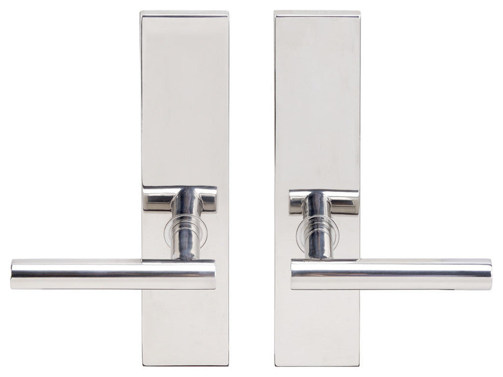 Copenhagen Lever, Tubular Full Dummy Pair, Left Hand, Polished Stainless Steel