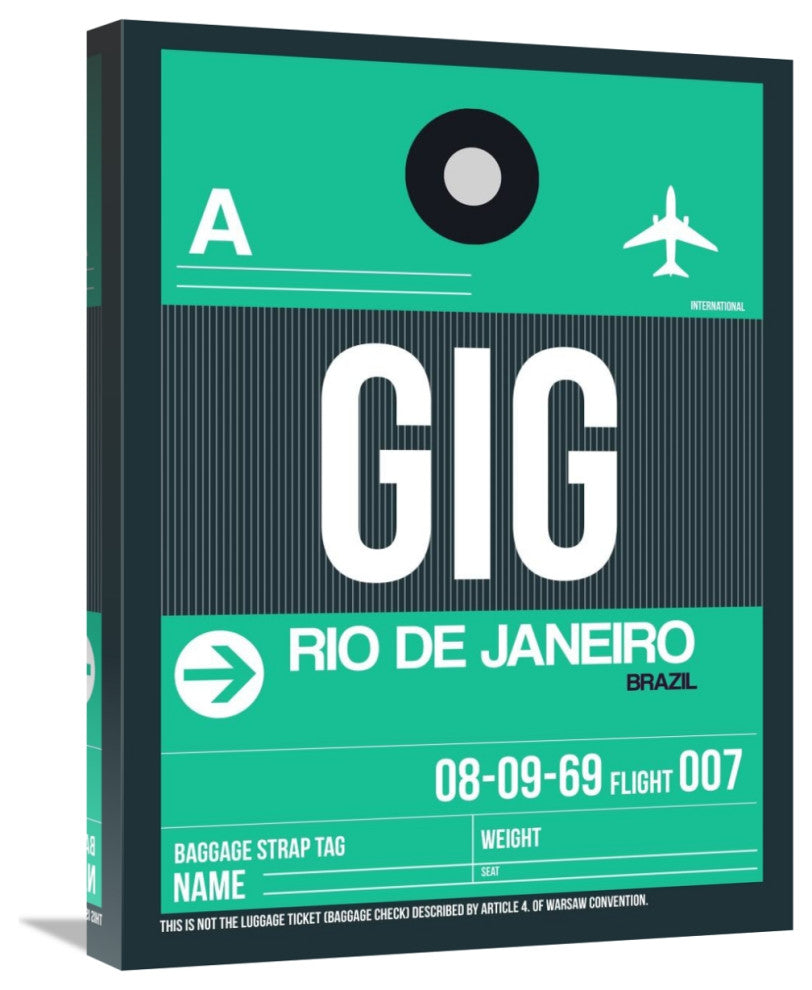 "GIG Rio De Janeiro Luggage Tag 1" Fine Art Print