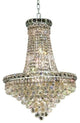 Elegant Tranquil Dining Room Light, Chrome Finish With Royal Cut Crystal