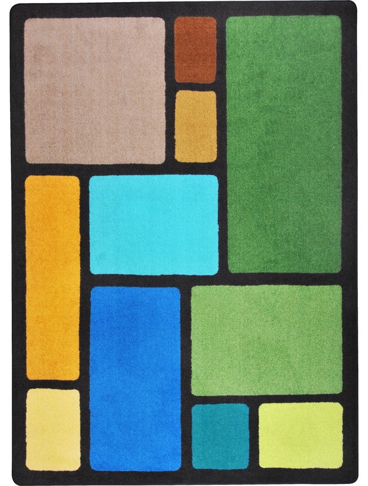 Kid Essentials Rug, Our Block, Earthtone, 5'4"x7'8"