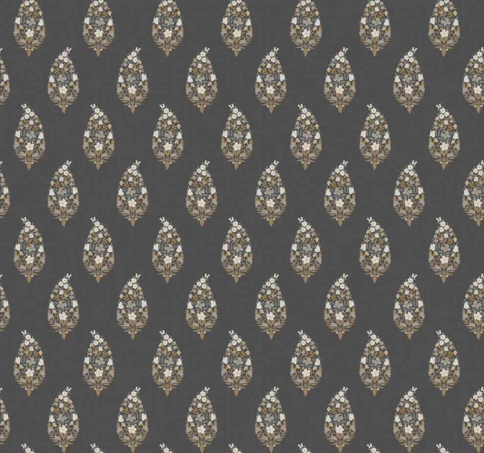 Paisley Black Wallpaper