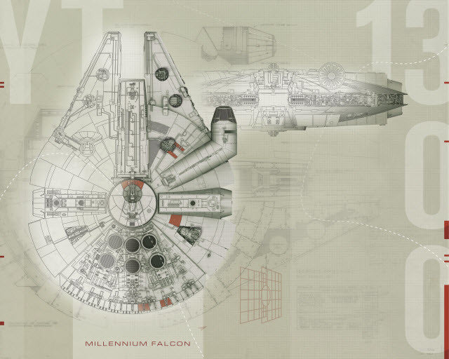 Star Wars Millennium Falcon Mural