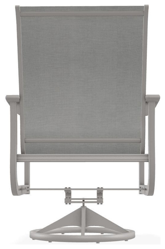 St. Catherine Sling Outdoor Swivel Rocker, Alloy/Warm Gray