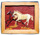 Horses Hand Crafted Intarsia Wood Art Wall Hanging 20 X 18 X 2 Inches