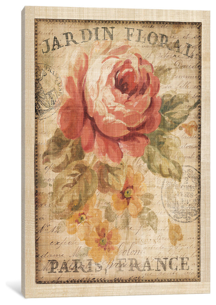 "Parisian Flowers II Gallery" by Danhui Nai, 18x12x1.5"