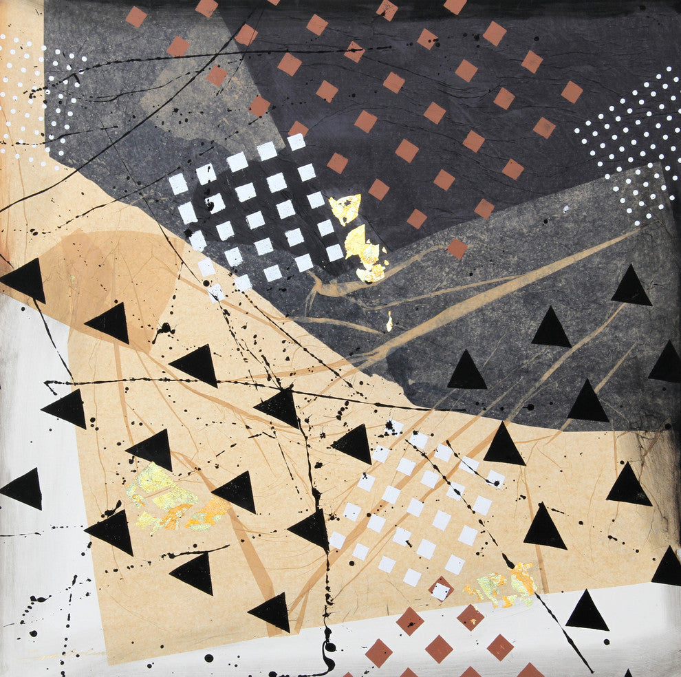 Frank Rowland "Untitled 1", Acrylic and Collage Painting