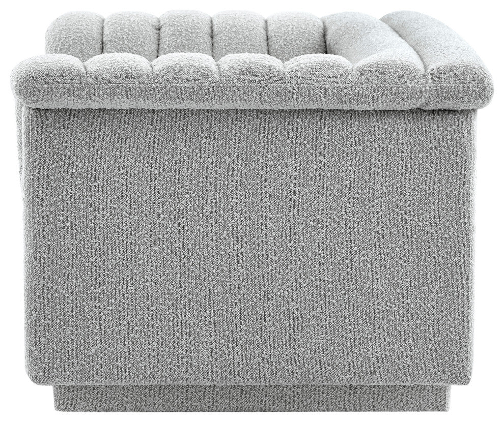 Cascade Upholstered Set, Grey, Boucle Fabric, Chair