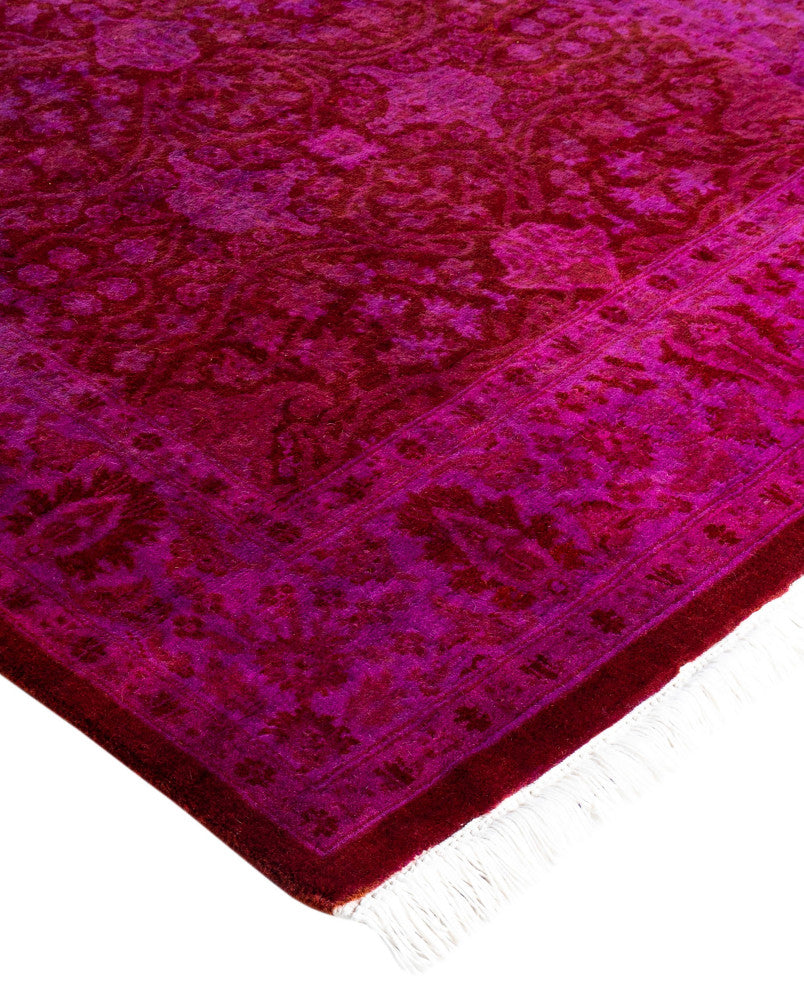 Overdyed One-of-a-Kind Hand-Knotted Area Rug Red, 3' 0" x 7' 4"