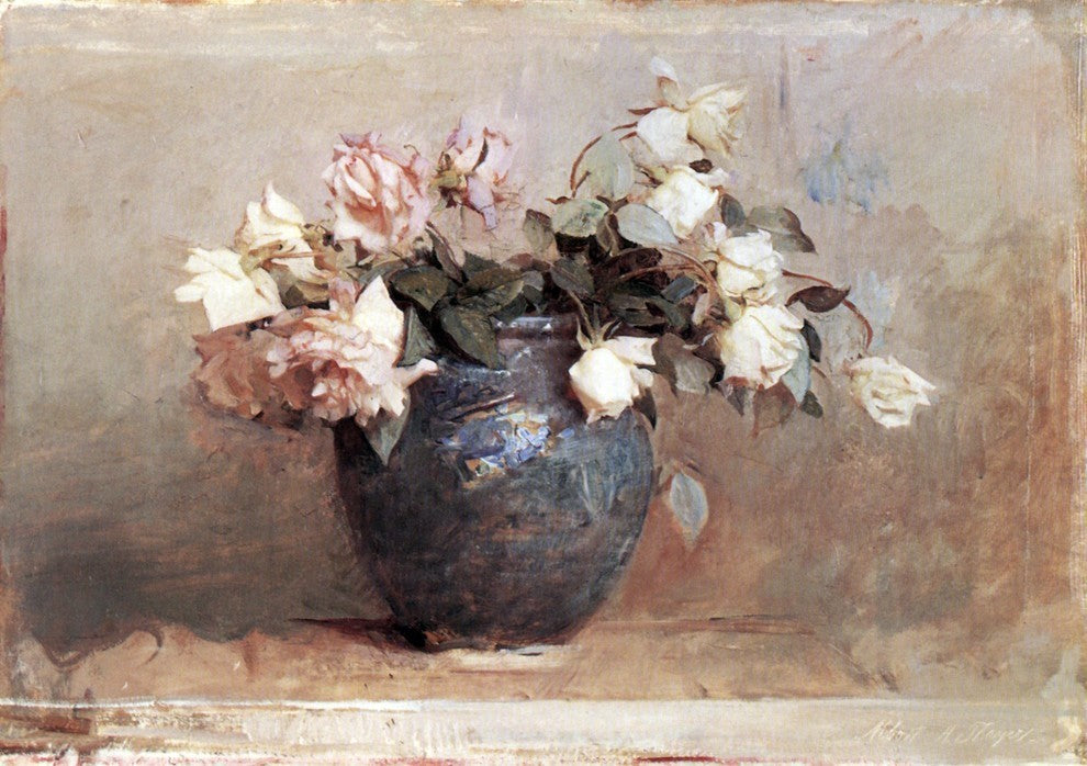 Abbott Handerson Thayer Roses Premium Canvas Print