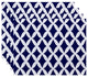 Lattice Kravitz Geometric Print Placement, Blue Suede, Set of 4