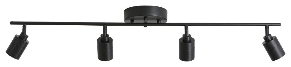 Vidalite Shura 4 Head LED Flush Mount FIxed Track Light, Black