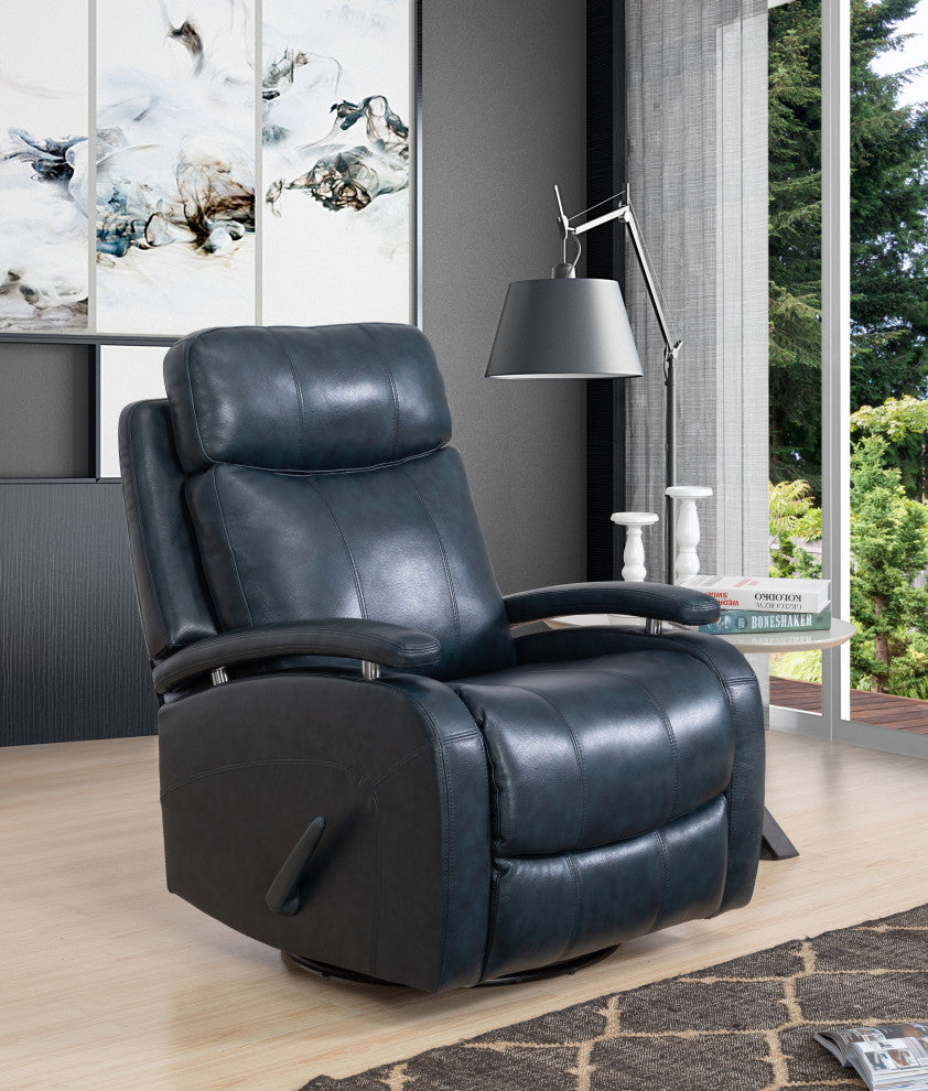 Duffy Swivel Glider Recliner, Ryegate Sapphire Blue
