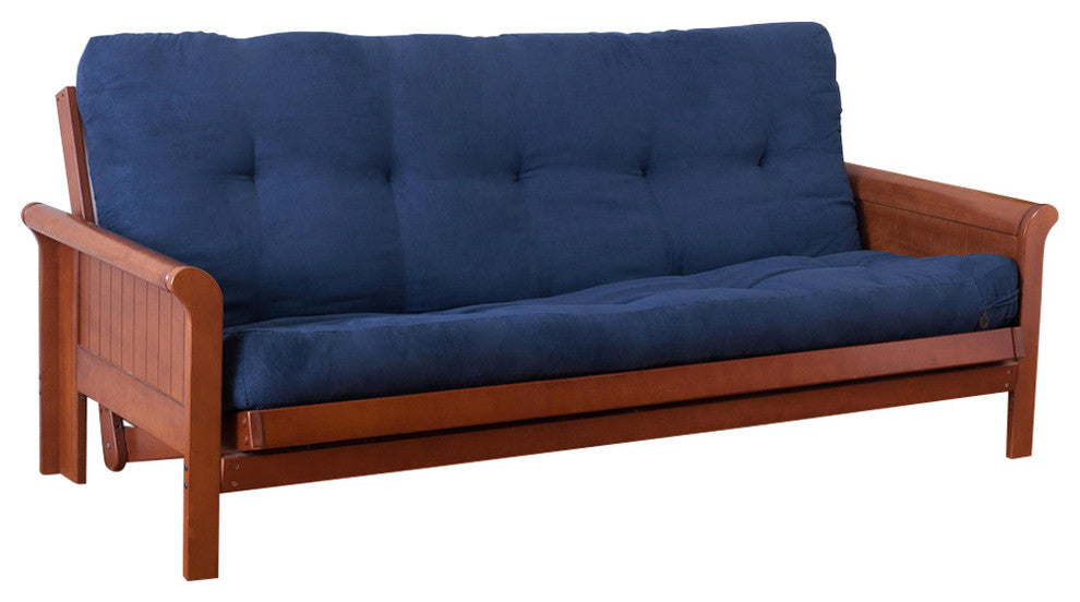 Blazing Needles Vitality 6" Microsuede Full Futon Mattress, Indigo