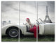 "Fashion Woman in Car" Car Metal Wall Art, 3 Panels, 36"x28"