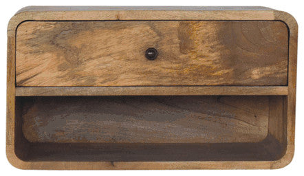 Large Floating Curve Open Slot Bedside