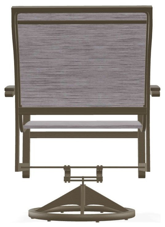 Bazza Sling Outdoor Swivel Rocker, Fossil/Beachwood