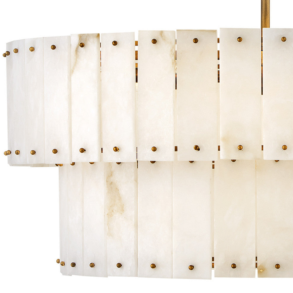 Fredrick Ramond Simone Medium Drum Chandelier, Burnished Gold