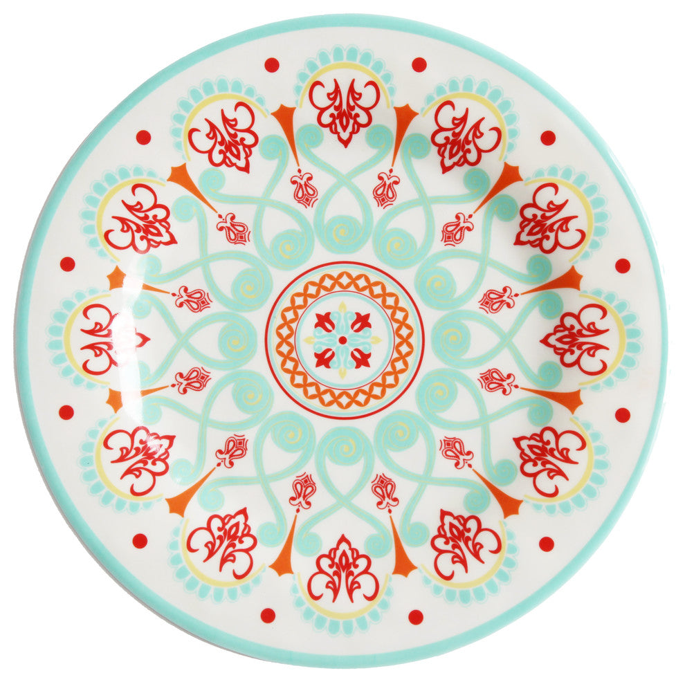 Western Melamine Dinner Plates, Set of 4, 10.5"