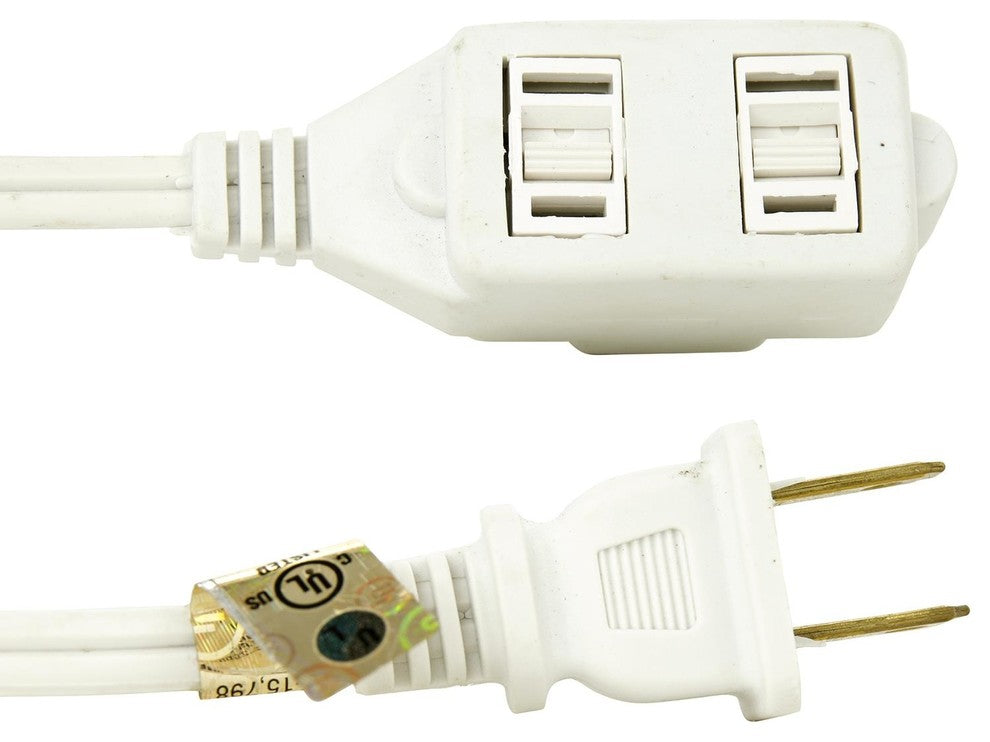 Sunlite Ex20/Wh Household 20' Extension Cord, White