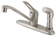 Kingston Brass Single-Handle Centerset Kitchen Faucet, Brushed Nickel