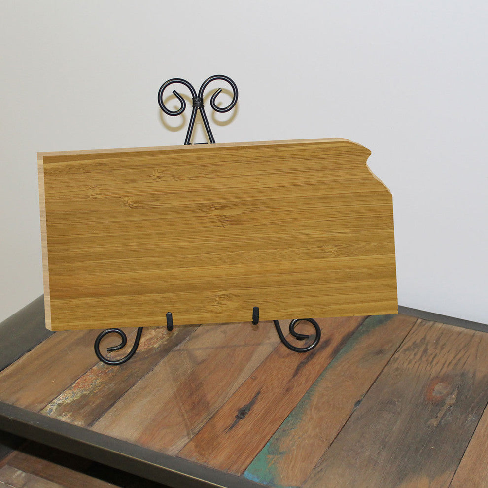State Shaped Cutting Boards, Black Richlite, Kansas