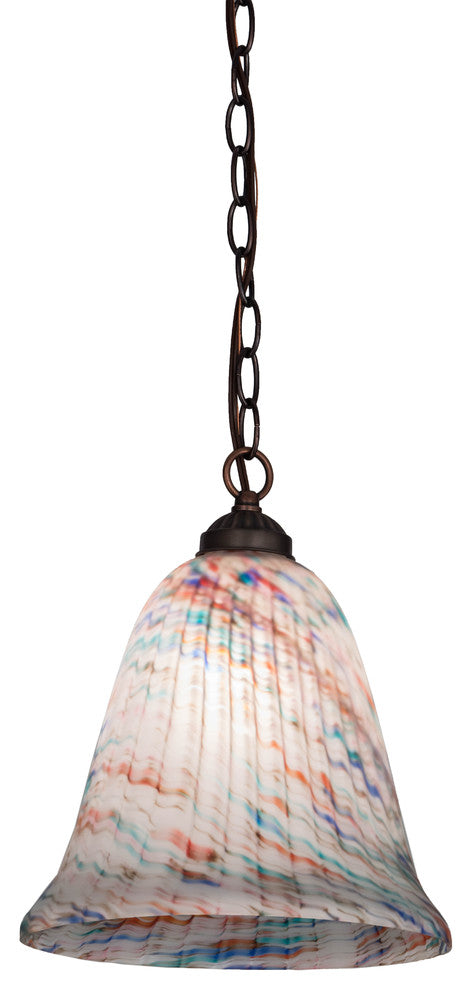 10.5W Peacock Pate-De-Verre Pendant
