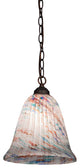 10.5W Peacock Pate-De-Verre Pendant