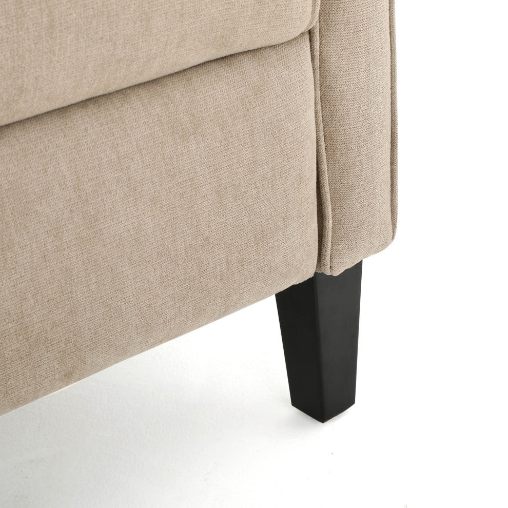 GDF Studio Lindqvist Beige Fabric Slim Recliner Chair