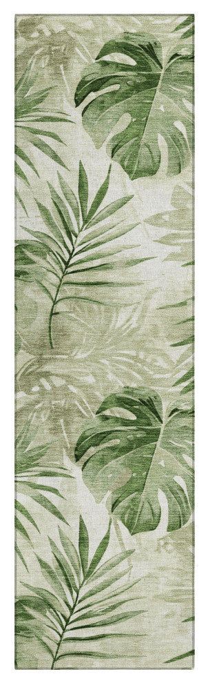 Machine Washable Indoor/Outdoor Chantille ACN1886 Aloe 2'3" x 7'6" Runner Rug