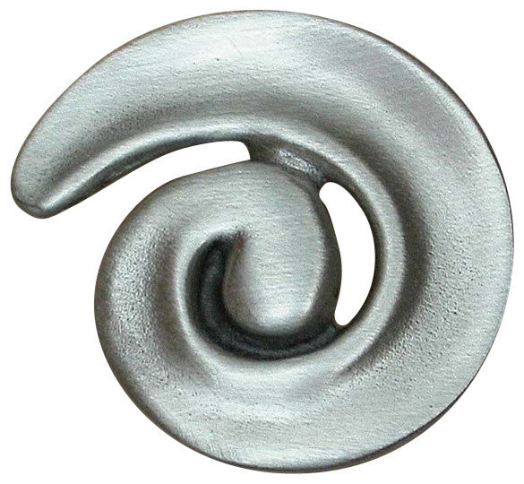 Spiral Swirl Knob, Antique Brass