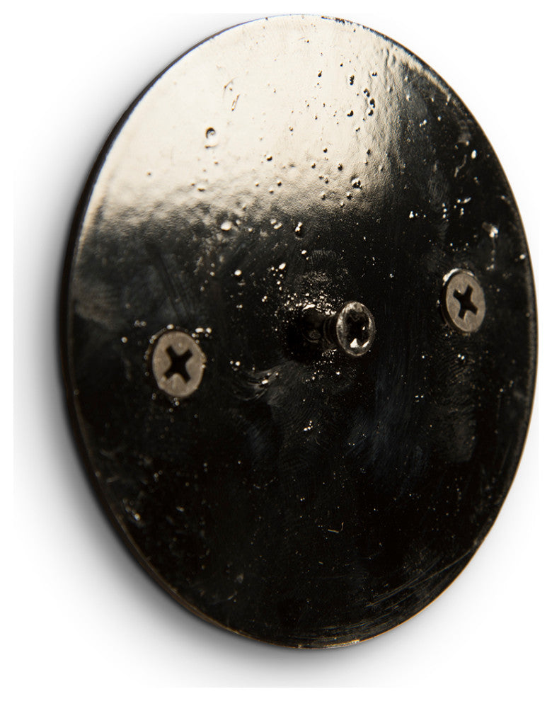 Gem Wall Slice, Brass Setting, Earth Marble