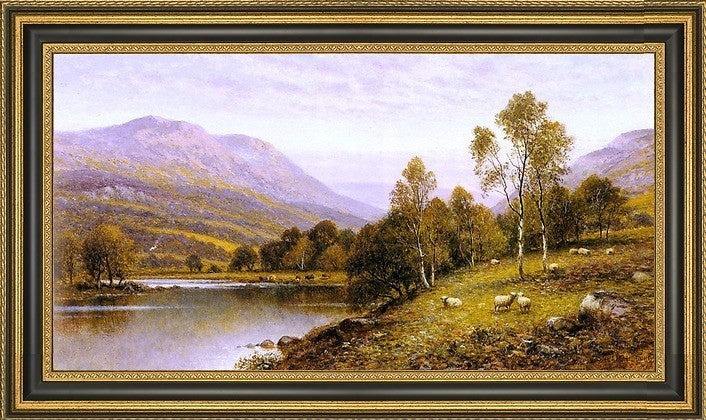 Alfred Glendening Early Evening Cumbria Framed Premium Canvas Print, 14"x28"