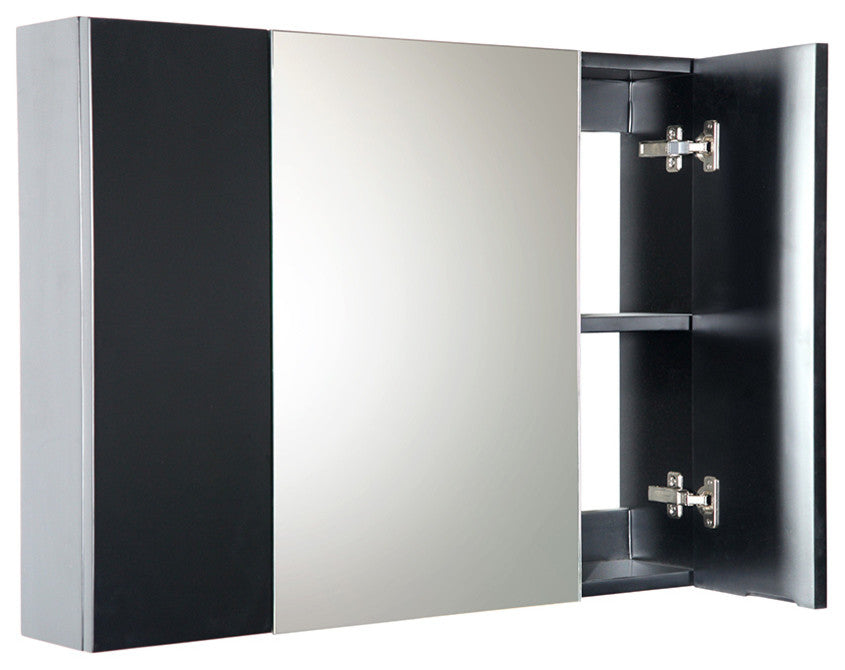 Medicine Cabinet With 3 Doors, Espresso, 32"