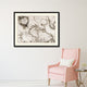 North East Canada & Greenland Vintage Sepia Map Canvas Print, 16"x21"
