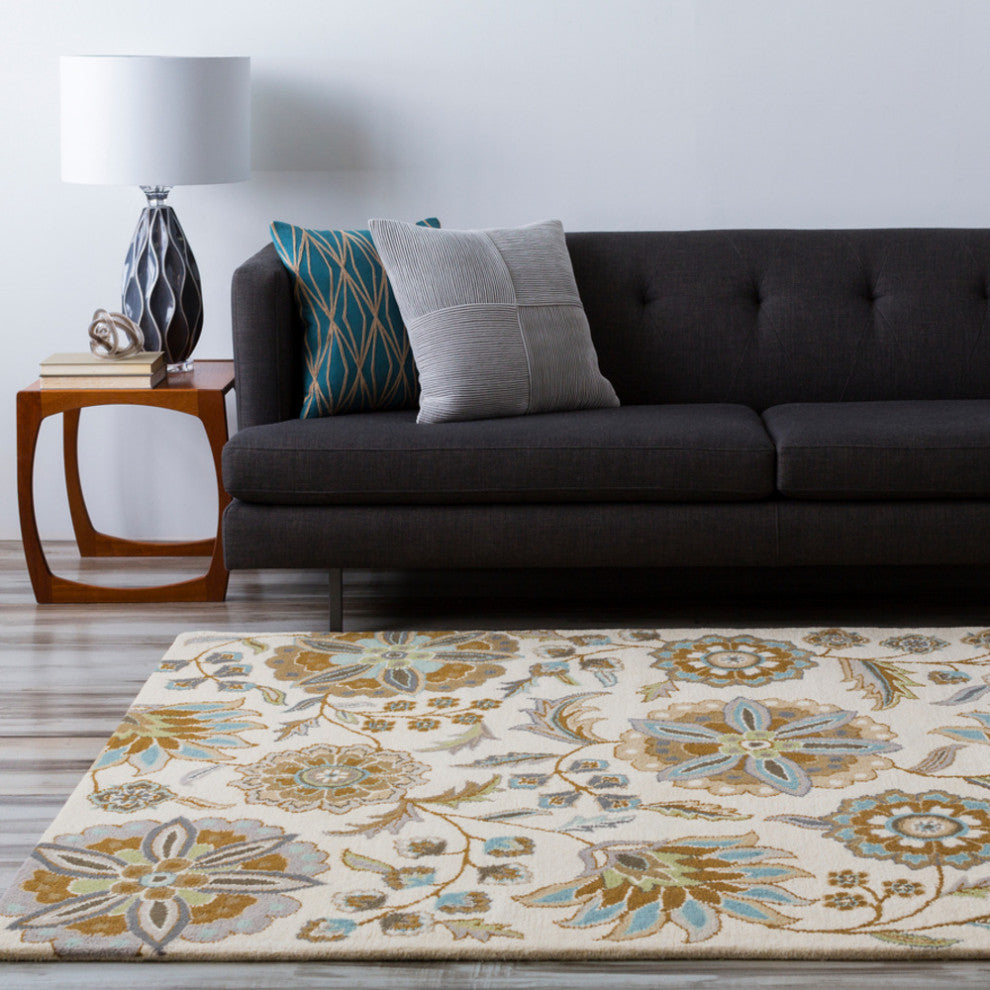 Surya Athena ATH-5017 Transitional Area Rug, Denim, 3' x 12' Runner