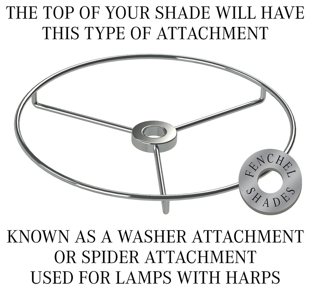 Fenchel Shades, 8"x8"x11" Spider Attachment Drum Lamp Shade, Linen