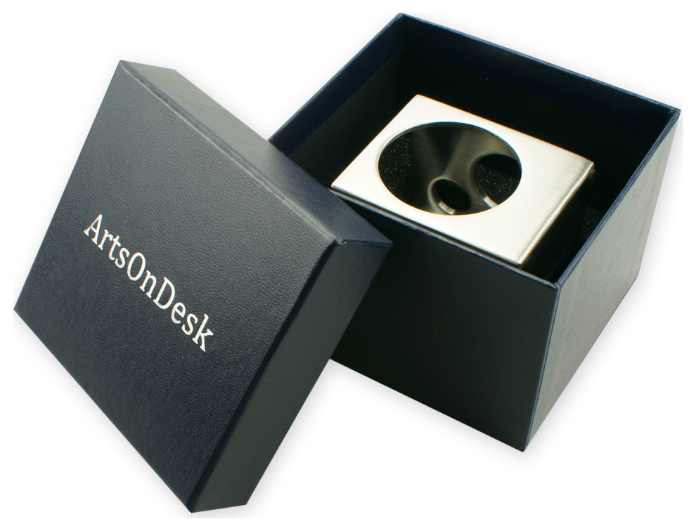 Tea Light Holder, Stainless Steel, Satin Finish.