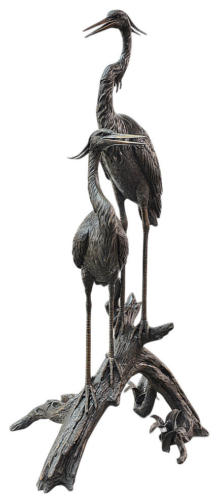 Herons on Branch Bronze