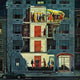 "Party Holding Up the Elevator" Painting Print on Canvas by Ben Kimberly Prins