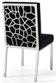 Opal Velvet Dining Chairs, Set of 2, Black, Chrome Base
