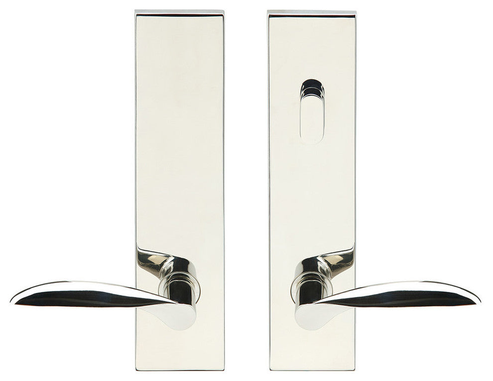 Stratus Lever, Tubular Passage With Privacy Bolt, LH, Polished Stainless Steel