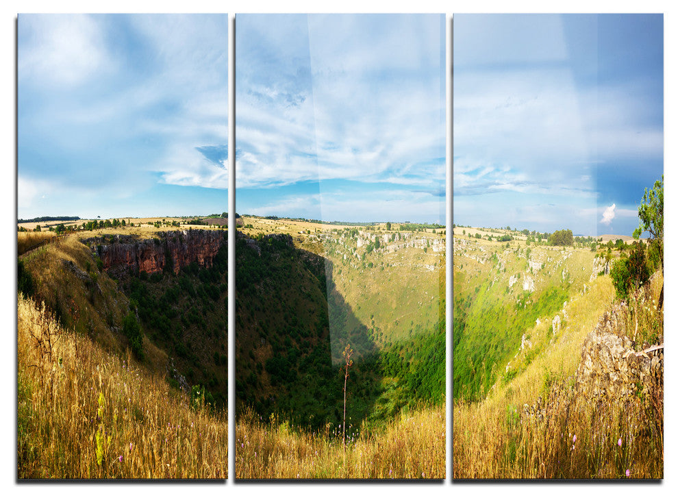 "Pulo Di Altamura Panorama" Metal Wall Art, 3 Panels, 36"x28"