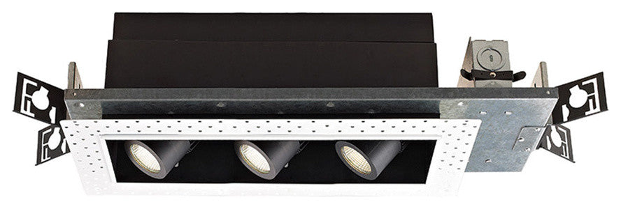 LED Precision Three-Light Non-IC Housing, 3000K 90CRI Spot, Universal, 0-10V