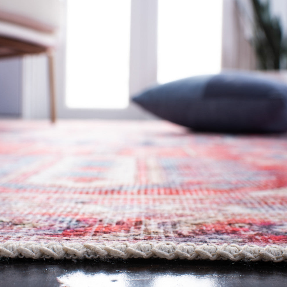 Safavieh Serapi SEP389 Rug Machine-Washable, Red/Navy, 6'7"x9'
