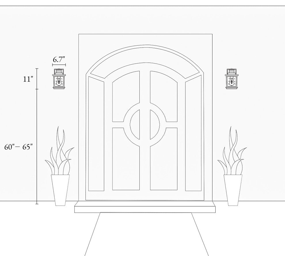 LNC 1-Light Matte Black Transitional Outdoor Wall Sconce, 11"h With Motion Sensor