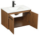 Phoebe Modern Walnut Brown-Light Bathroom Vanity, Walnut Brown, 30"